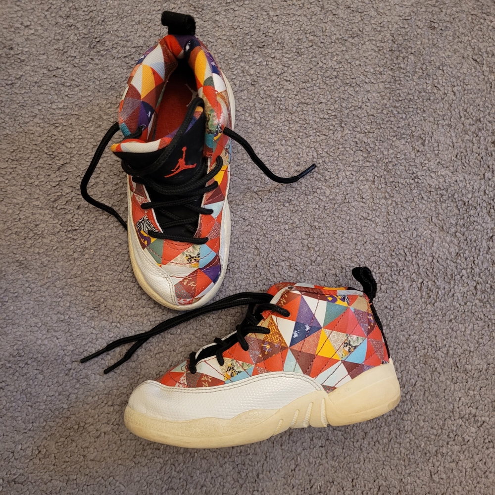 Nike Air Jordan Kids Sneakers - 'Chinese New Year' Geometric Multicolor Print
